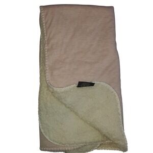 Cozy Sherpa Lined Baby Blanket Soft Pink Fleece Nursery‎ amari baby